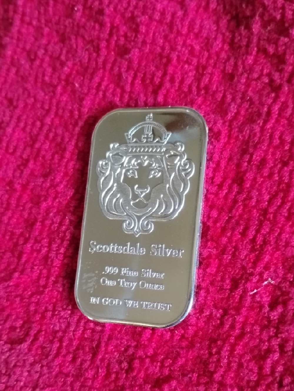 1 Fine Billon Silver Bar in Display Case